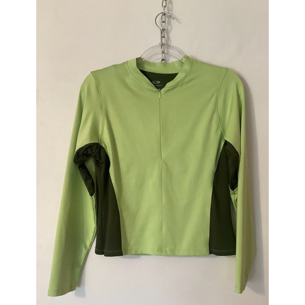 Champion Jr. Long Sleeve Cycling Inner Bra Shirt Sz L Green